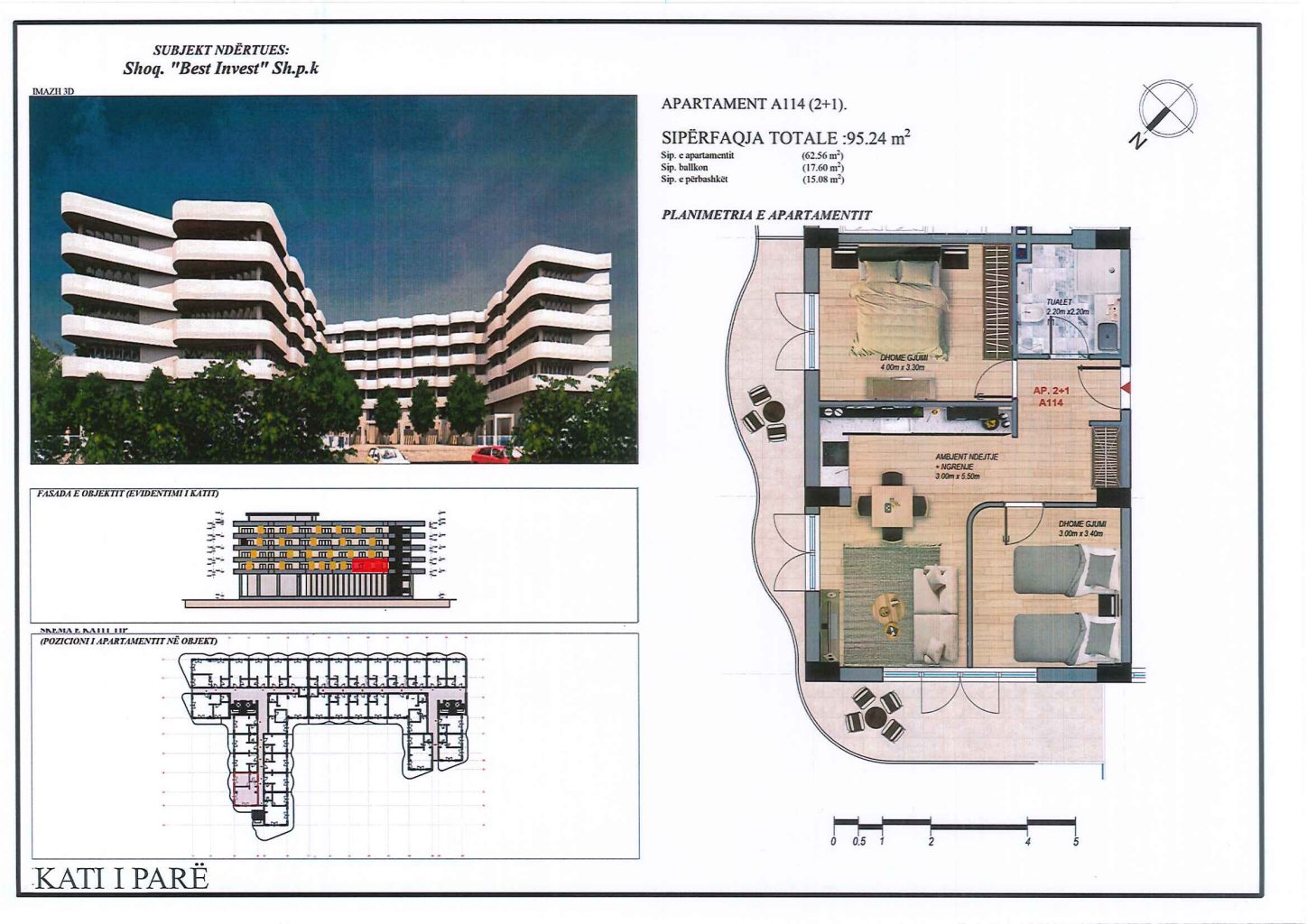 Apartament 2+1, 95 m² – Mei Residence, Qerret (A114) - 2