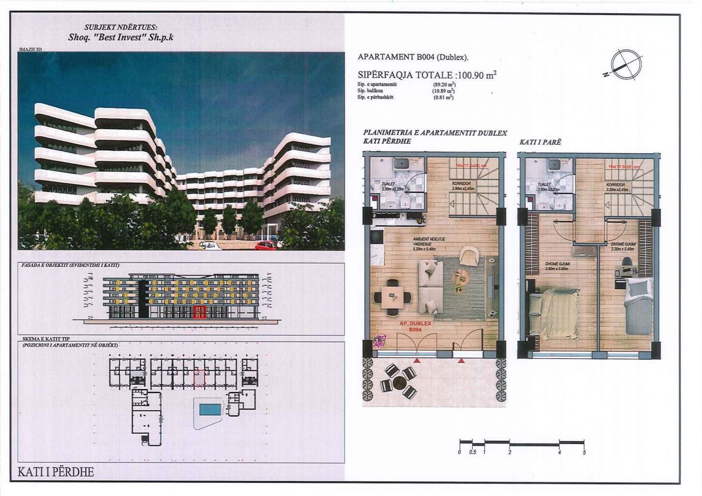 Duplex 2+1, 101 m² – Mei Residence, Qerret (B004) - 4