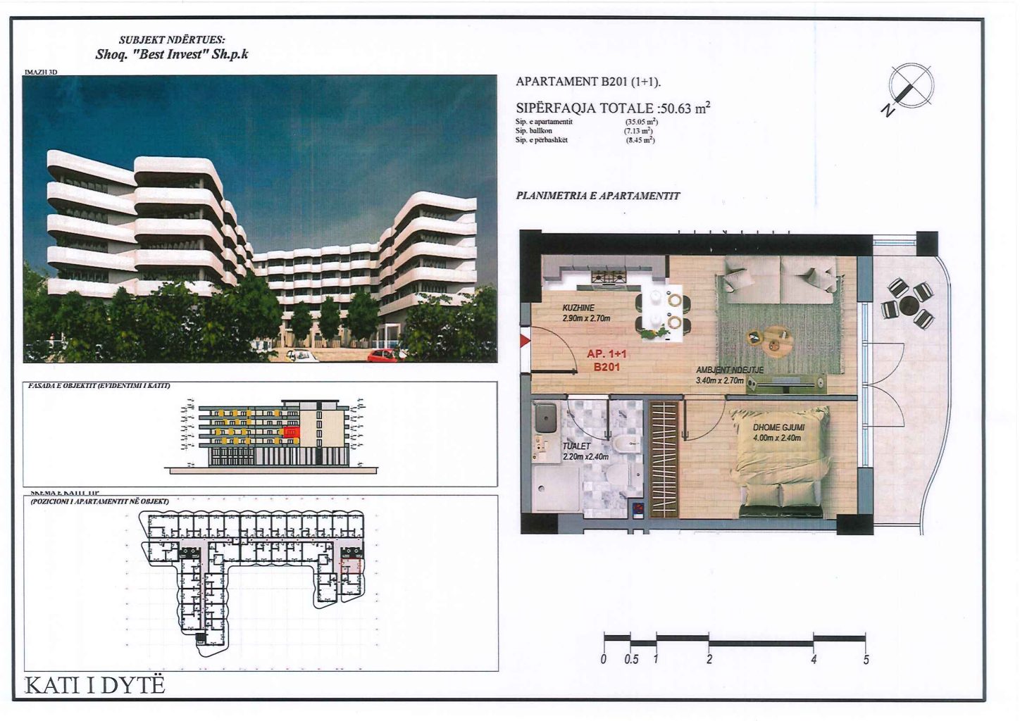 Apartament 1+1, 51 m² – Mei Residence, Qerret (B201) - 2