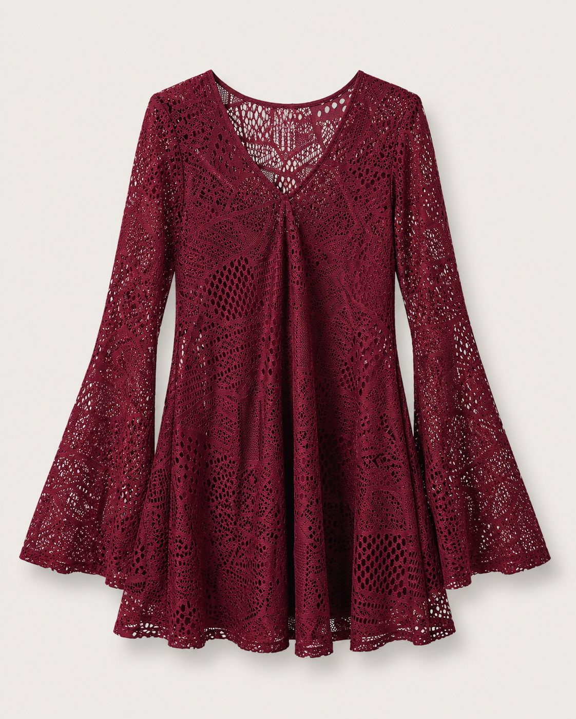 Fustan Romeo + Juliet Couture – Burgundy Lace Dress