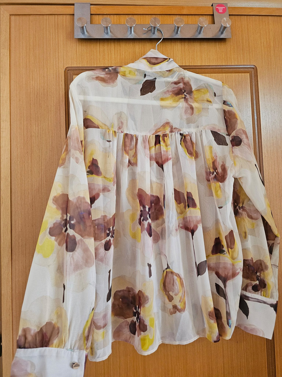 Këmishë ZARA – Floral Sheer Tie Blouse - 5