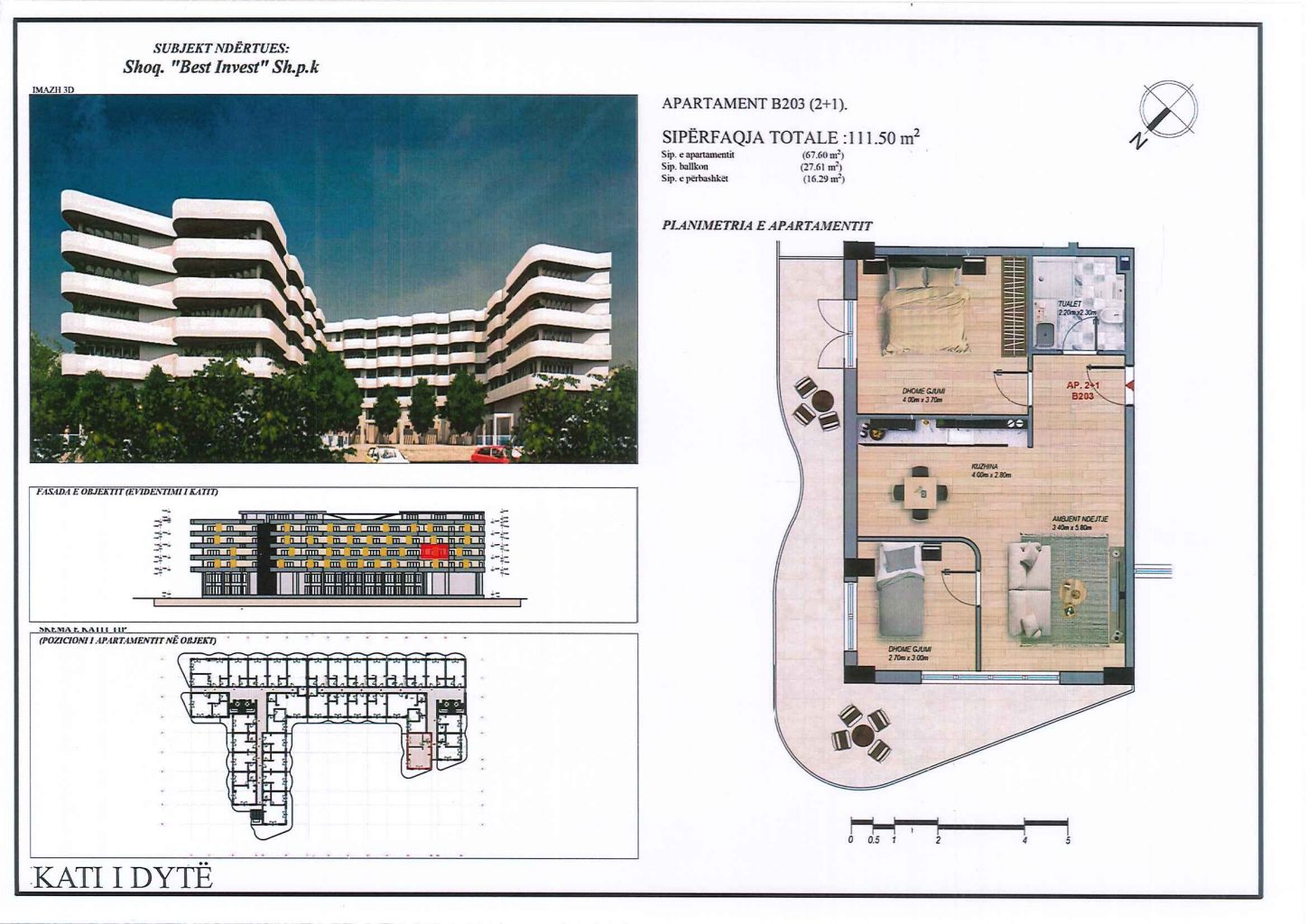 Apartament 2+1, 112 m² – Mei Residence, Qerret (B203) - 2