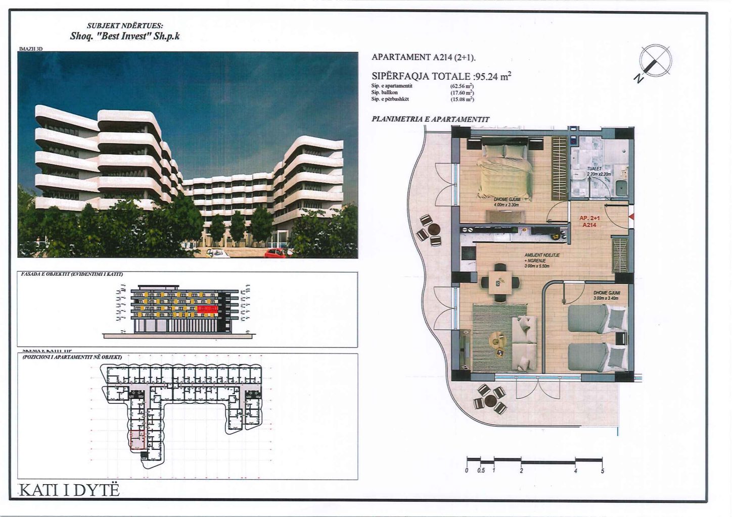 Apartament 2+1, 95 m² – Mei Residence, Qerret (A214) - 2