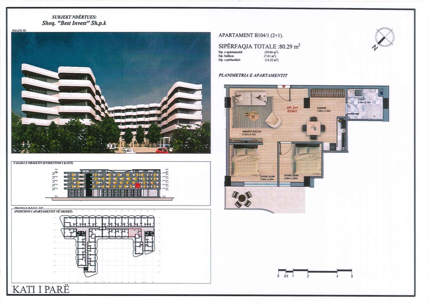 Apartament 2+1, 80 m² – Mei Residence, Qerret (B104) - 4