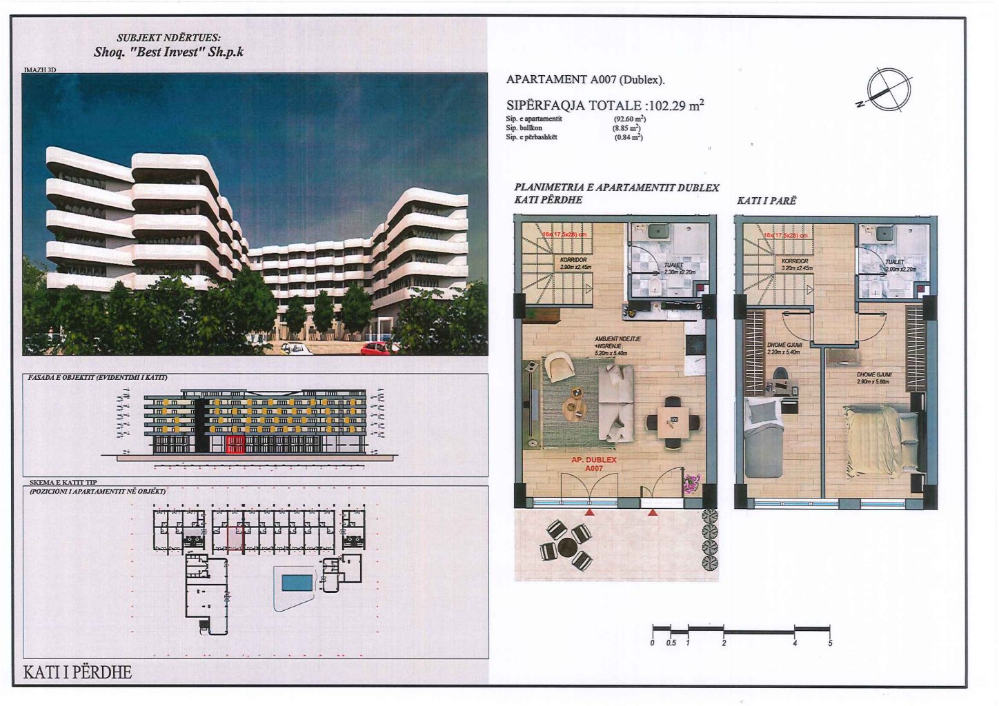 Duplex 2+1, 102 m² – Mei Residence, Qerret (A007) - 4