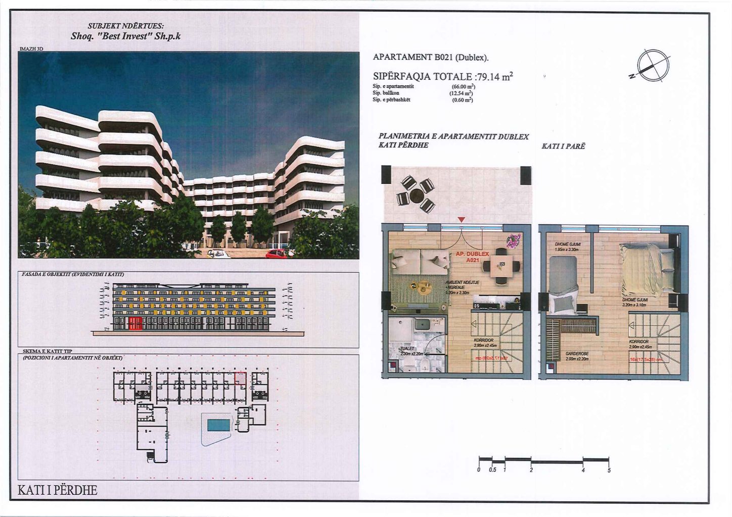 Duplex 2+1, 79 m² – Mei Residence, Qerret (B021) - 4