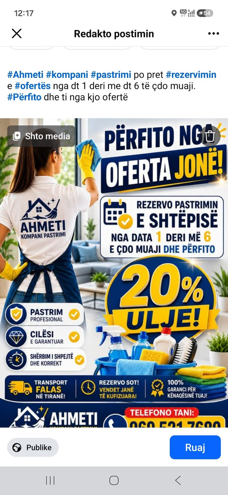 Pastrojmë shtëpi zyra ambjente - 1