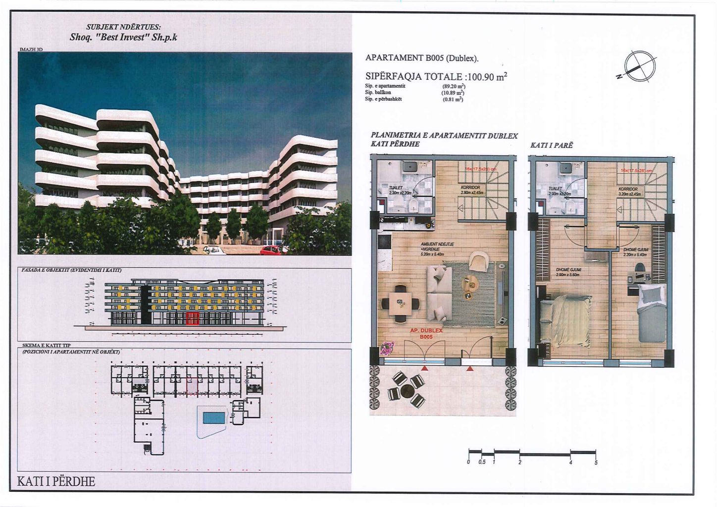 Duplex 2+1, 101 m² – Mei Residence, Qerret (B005) - 4