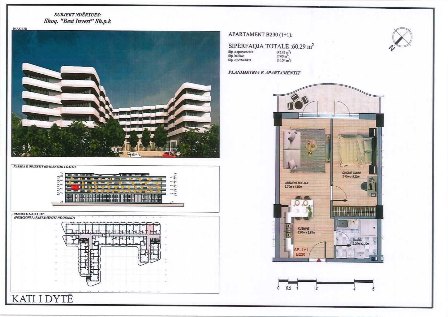 Apartament 1+1, 60 m² – Mei Residence, Qerret (B230) - 2