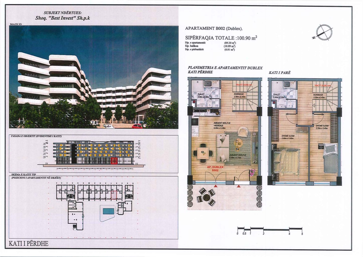 Duplex 2+1, 101 m² – Mei Residence, Qerret (B002) - 4
