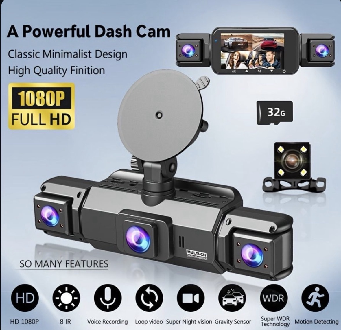 Dash Cam 1080P Full HD - 1