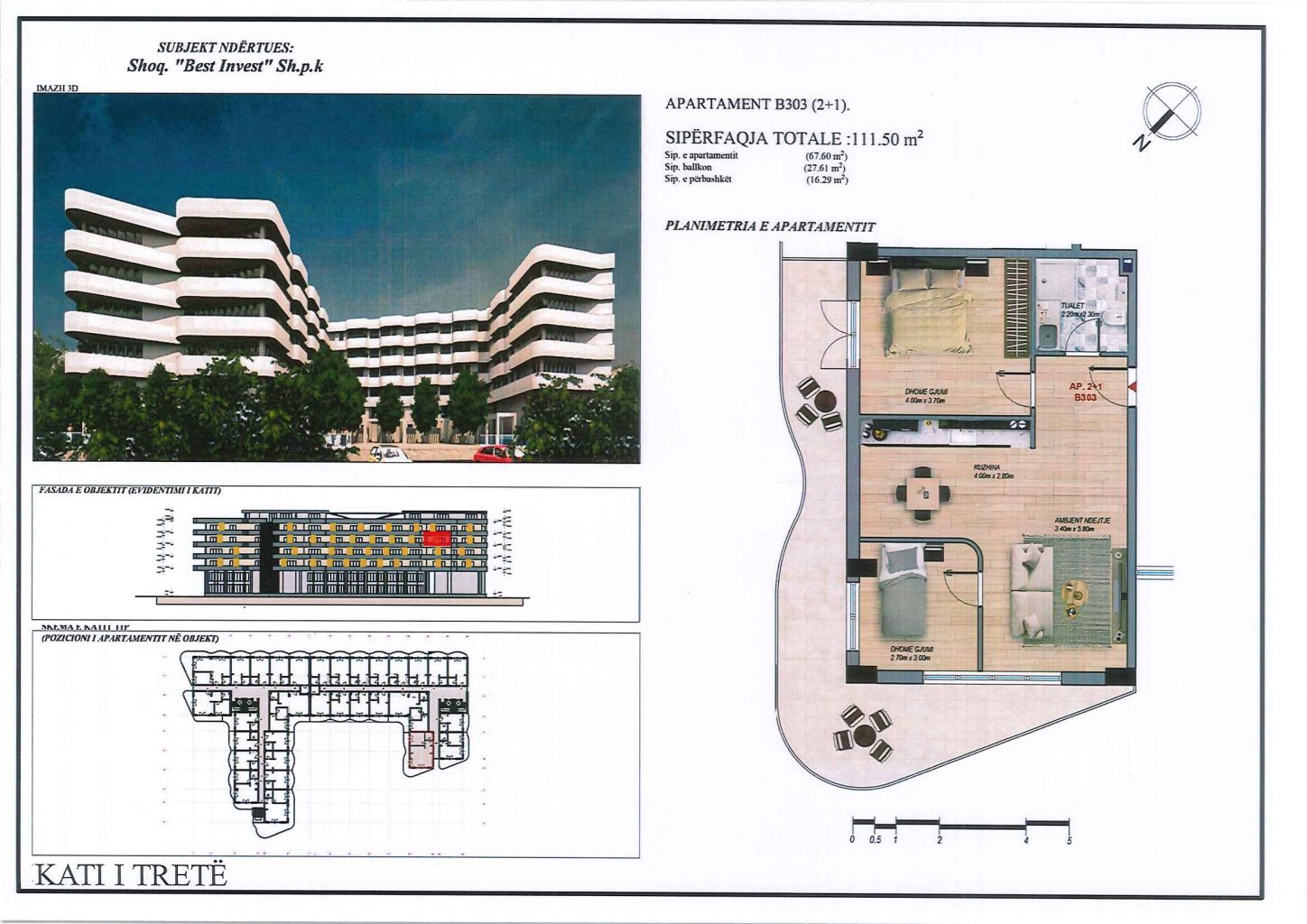 Apartament 2+1, 112 m² – Mei Residence, Qerret (B303) - 2