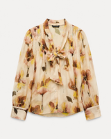 Këmishë ZARA – Floral Sheer Tie Blouse ✨ - 2